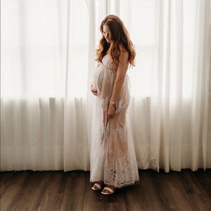 Vici Antonia White Maxi Dress Small